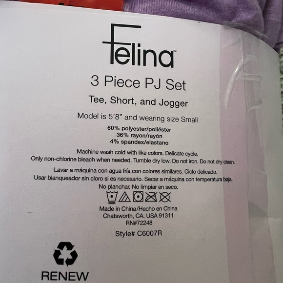 ⭐️ Firm Price ⭐️ Medium Purple 3 piece pajama set - Picture 4 of 5